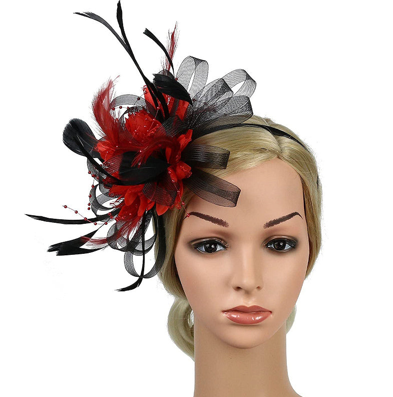 European And American Horse Festival Tea Party Mesh Hair Accessories Billycock Barrettes