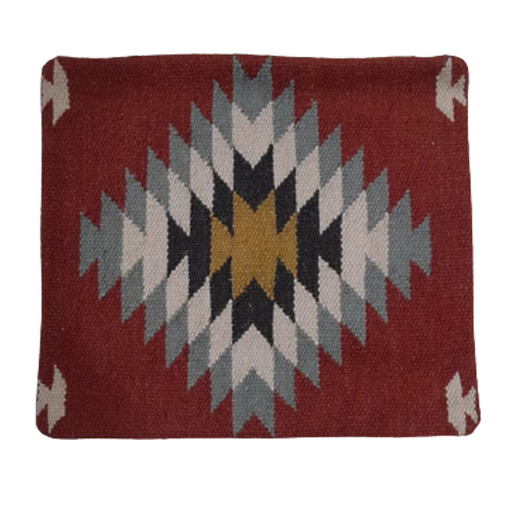 Kilim Handwoven Wine Berry Cushion Cover-1