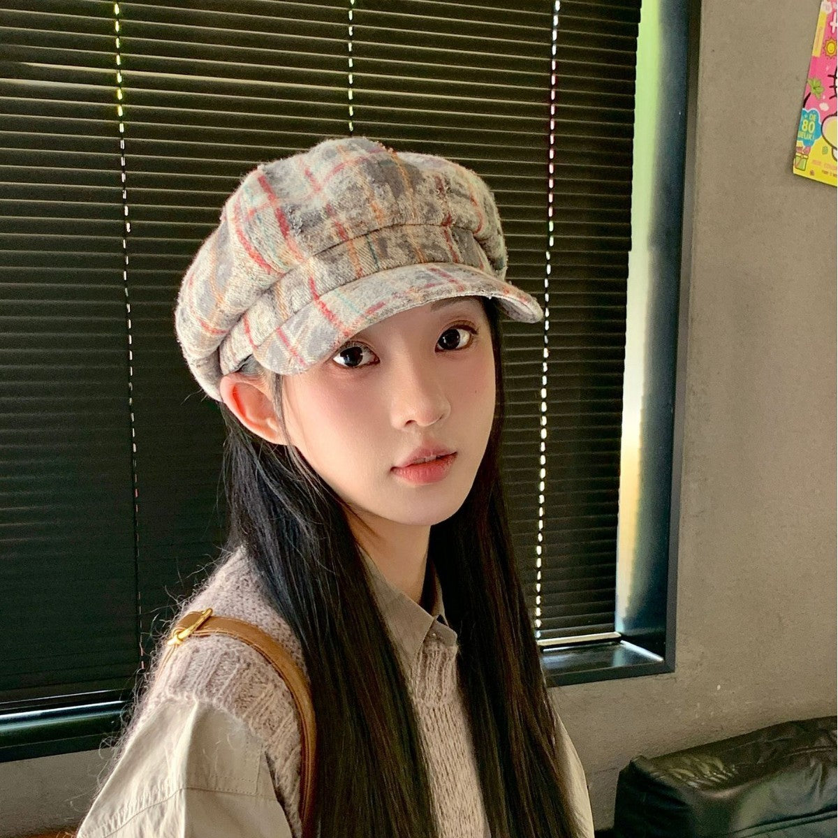 Retro British Peaked Cap All-match Face-looking Little Newsboy Hat