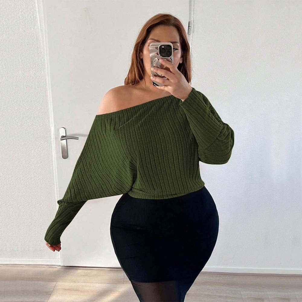 Women's Sexy Off-the-shoulder T-shirt Fashion Casual Top