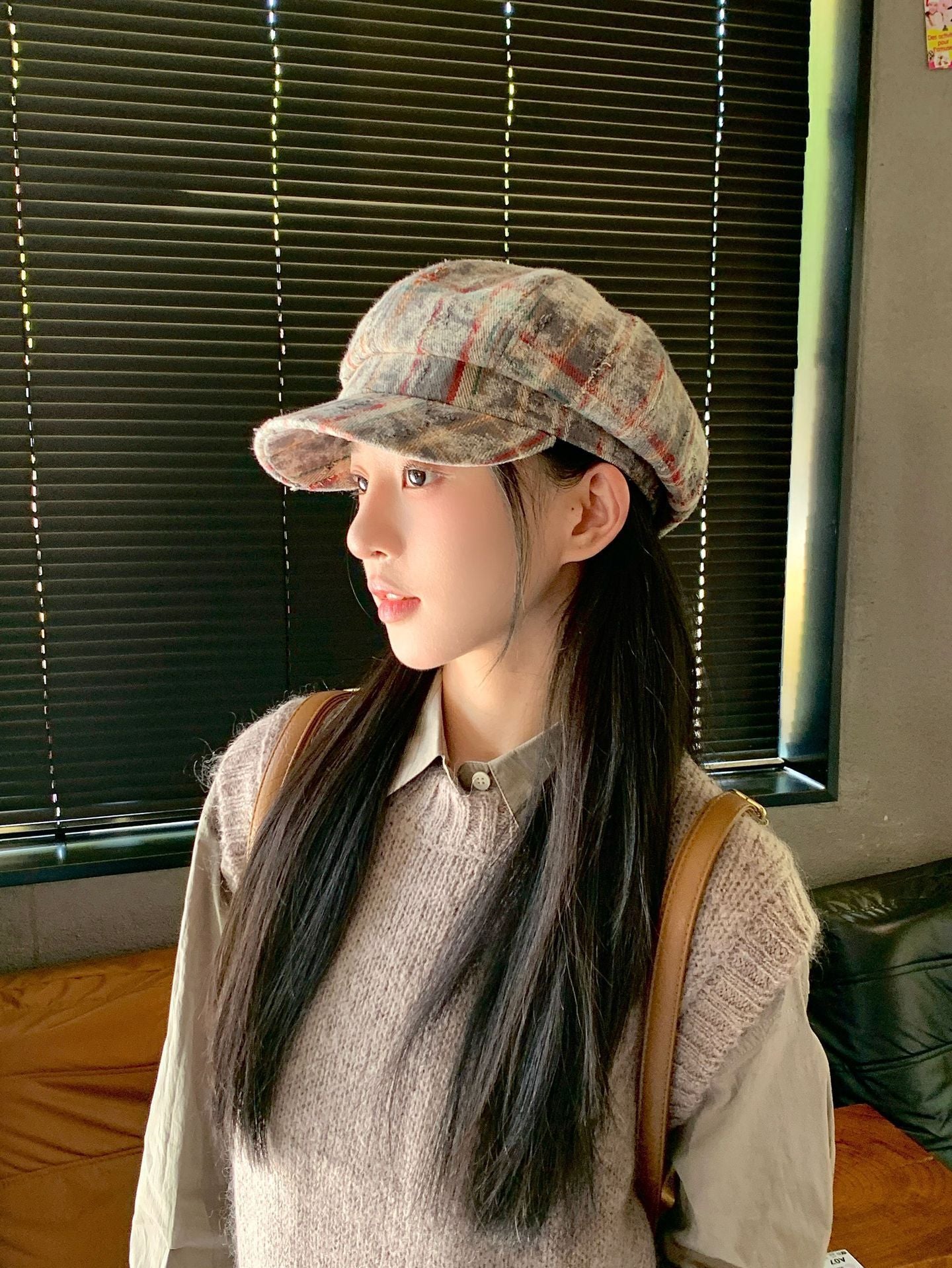 Retro British Peaked Cap All-match Face-looking Little Newsboy Hat