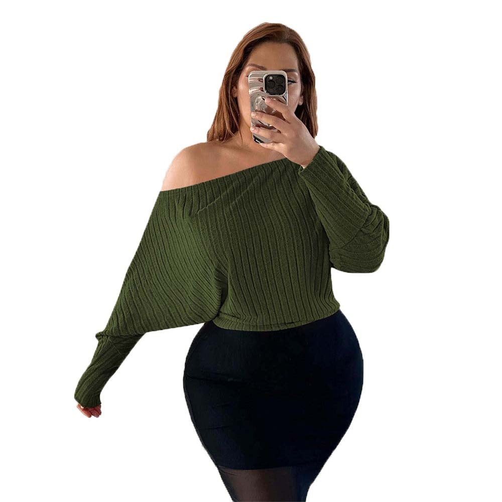 Women's Sexy Off-the-shoulder T-shirt Fashion Casual Top