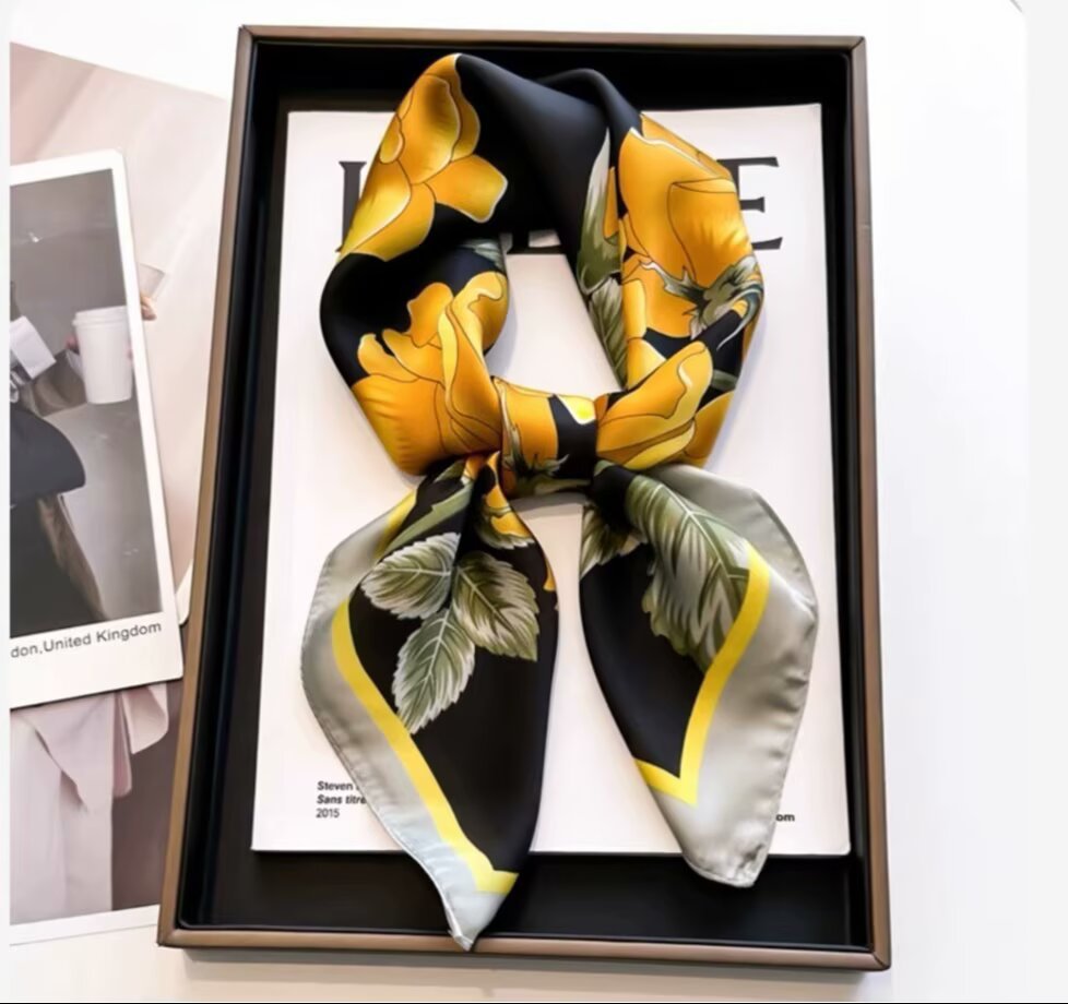 Women's Square Neck Protection Scarf Thin Scarf