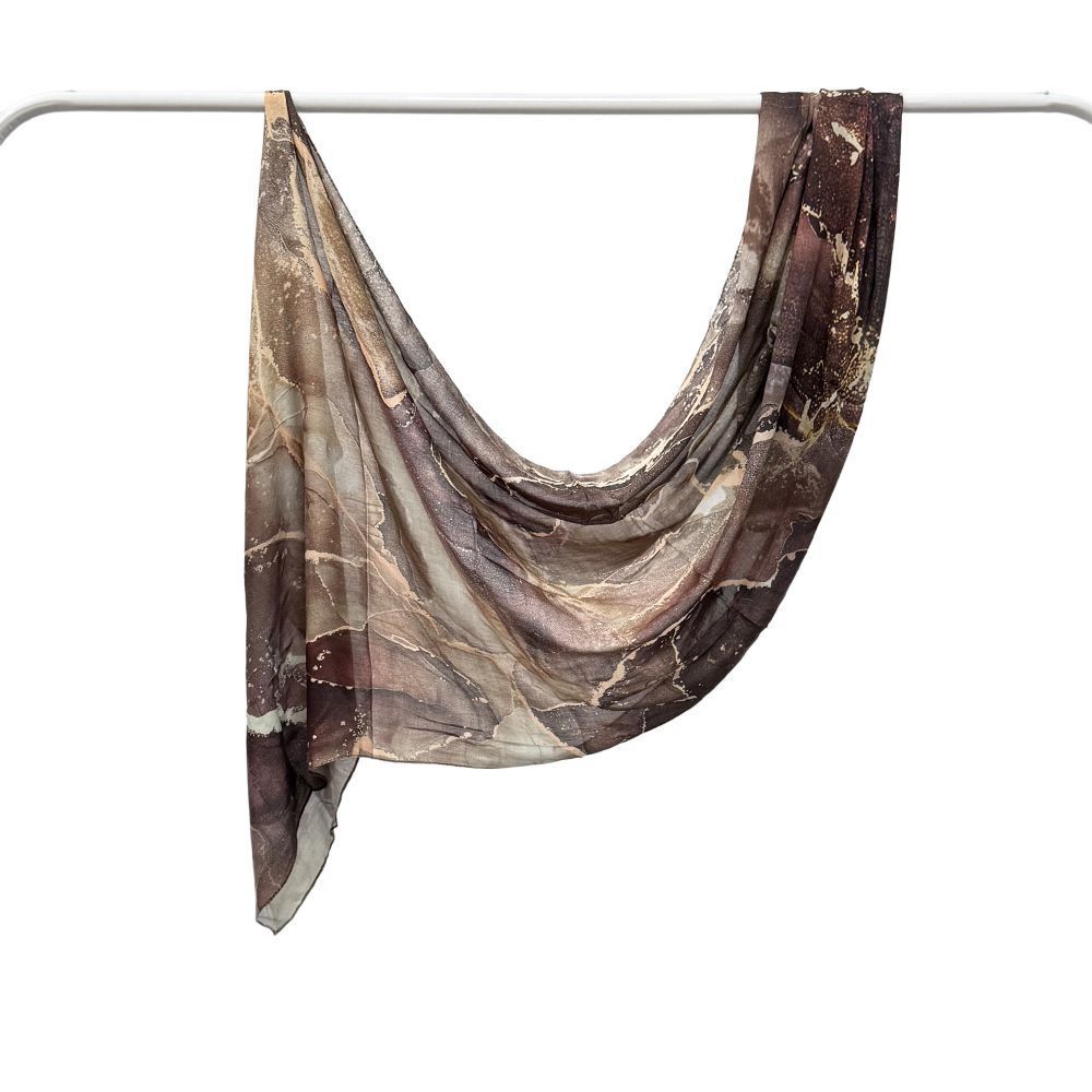 Modal Cotton Headscarf Marble Digital Printing