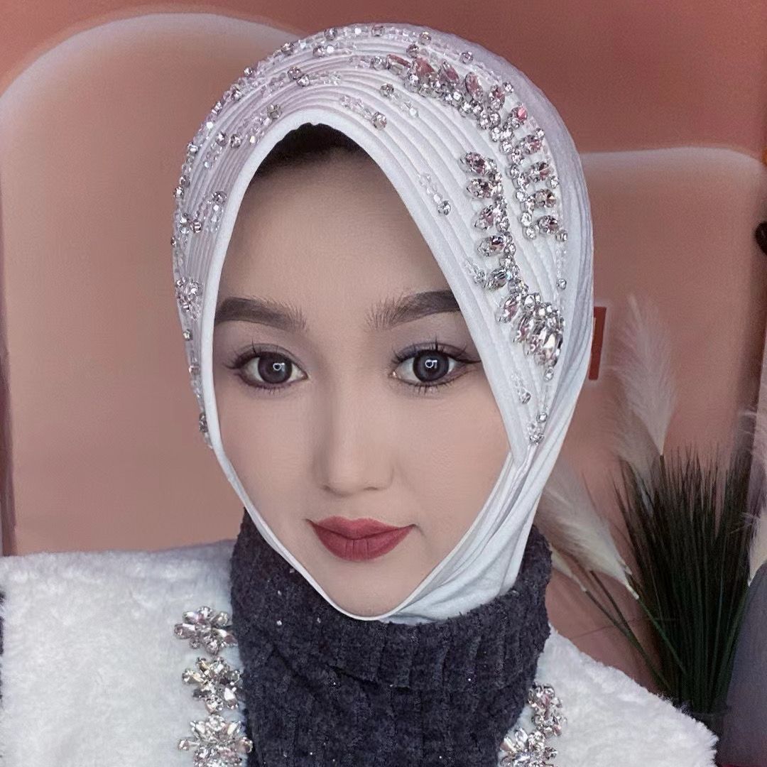 Rhinestone Elegant Women's Fashion Cover Headscarf
