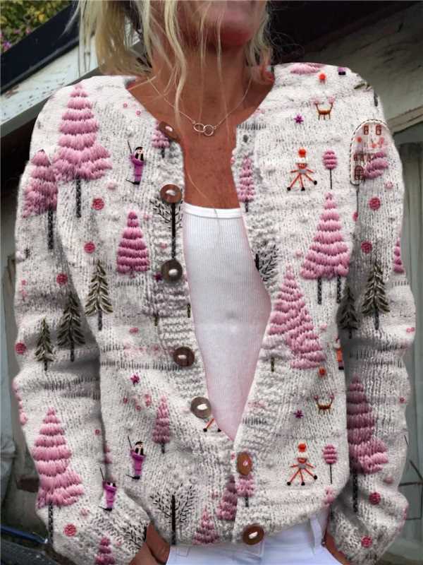 Women's Fashionable Knitted Cardigan Sweater