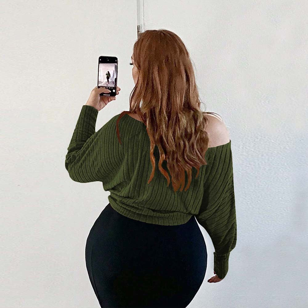 Women's Sexy Off-the-shoulder T-shirt Fashion Casual Top