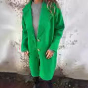 Women's Fall And Winter Lapels Long-sleeved Casual Jacket