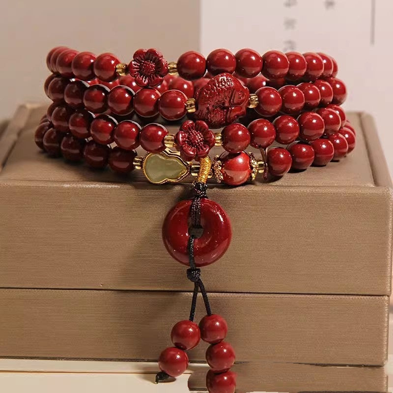 New Chinese Multi-layer Cinnabar Pisces Bracelet