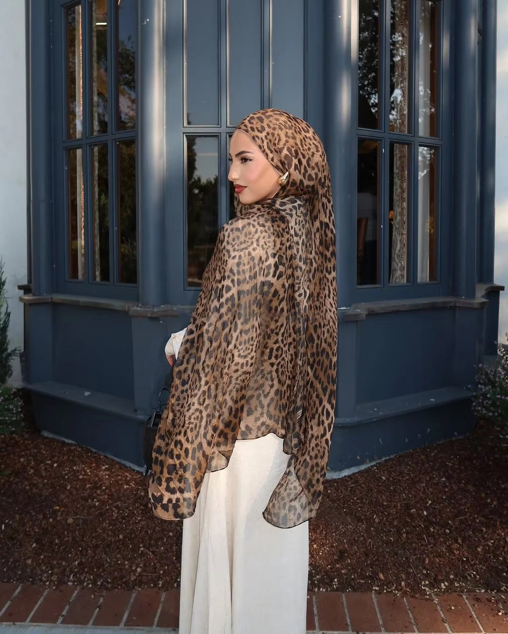 Watercolor Series Satin Polyester Ethnic Shawl