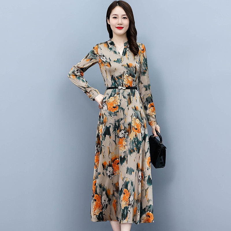 Printed Dress Slim Fit Fashion Women