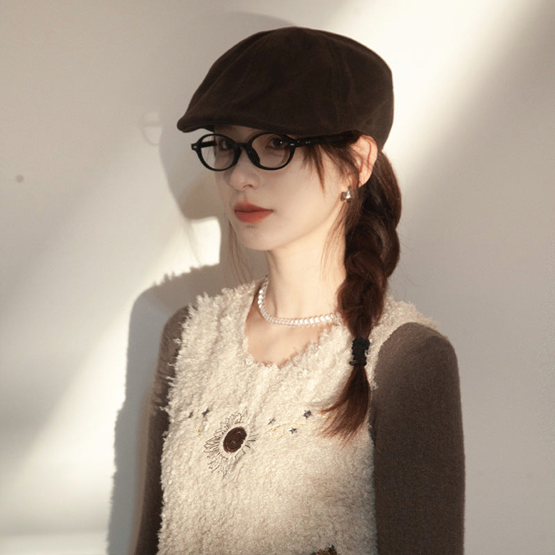 Black Advance Hats American Retro Big Head Circumference Hat