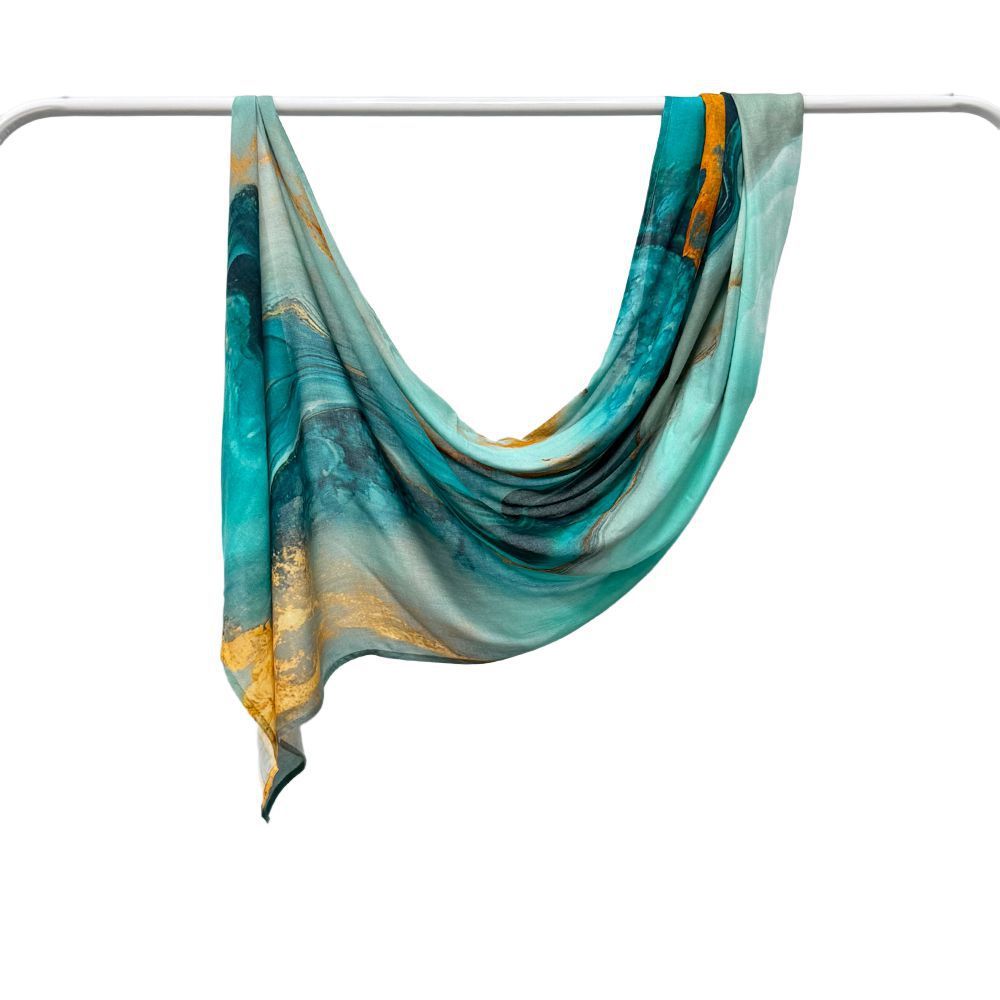 Modal Cotton Headscarf Marble Digital Printing