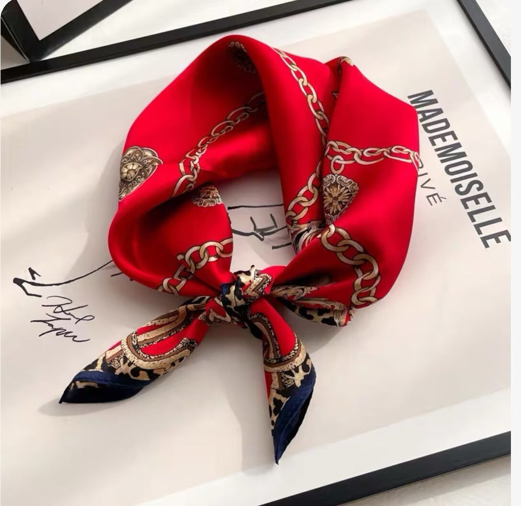 Women's Square Neck Protection Scarf Thin Scarf