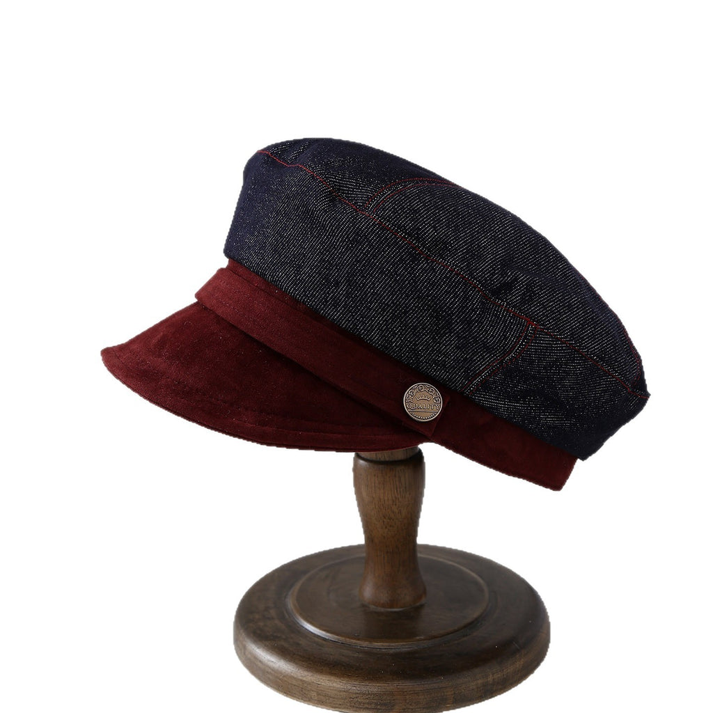 High Sense Maillard Korean Style British Style Military Cap