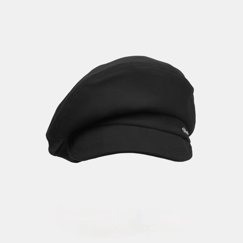 Retro Khaki Men Black Hat New Big Brim