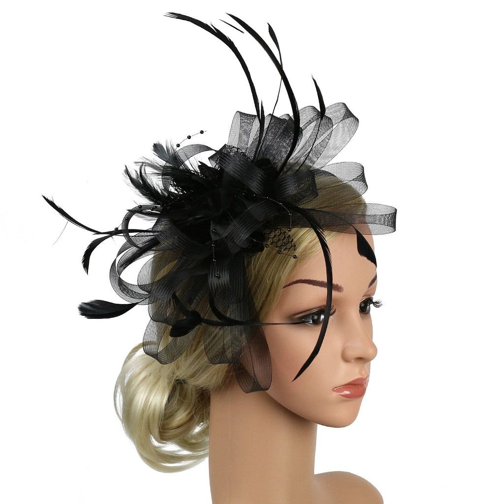 European And American Horse Festival Tea Party Mesh Hair Accessories Billycock Barrettes