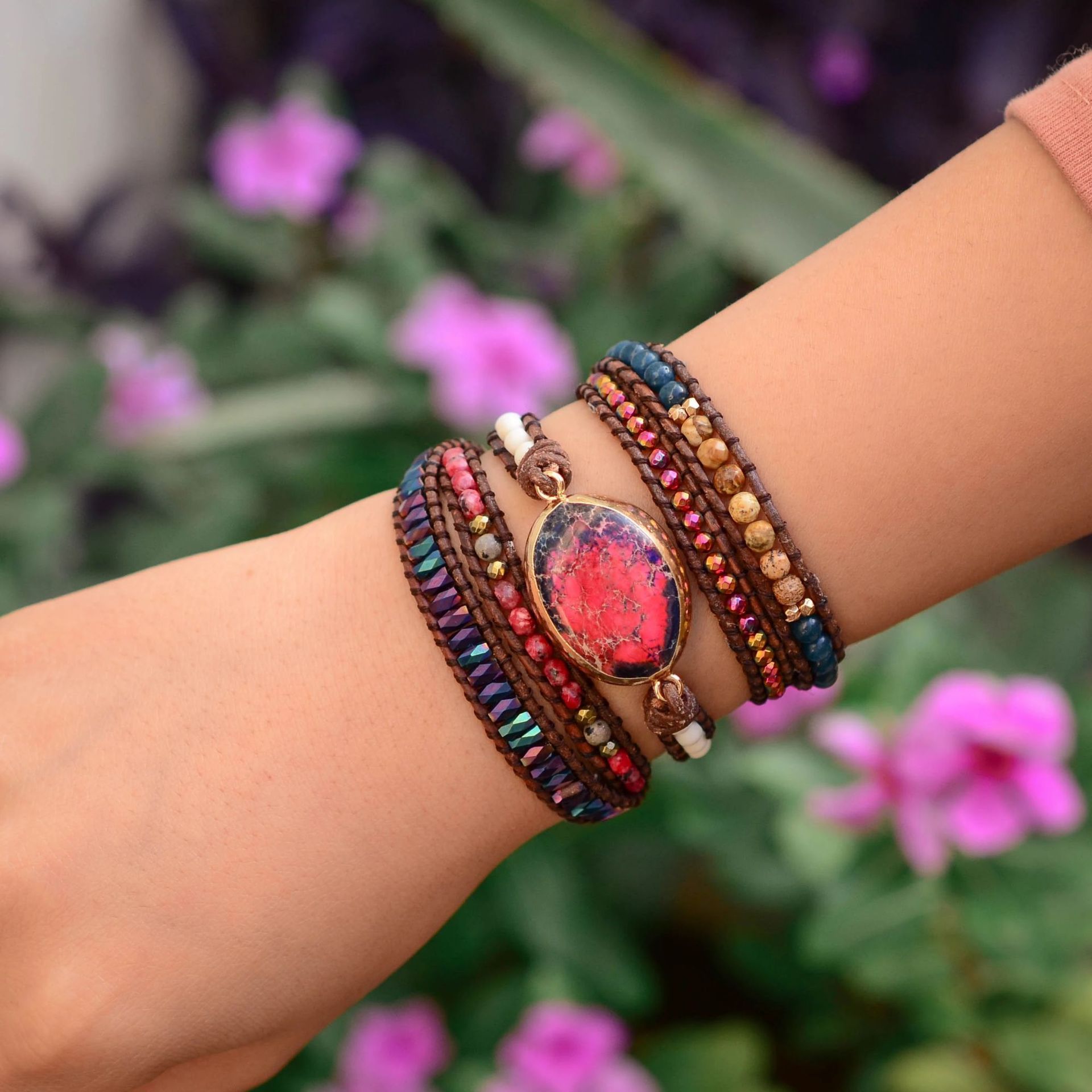 Ethnic Style Love Accessories Mixed Stone Bracelet