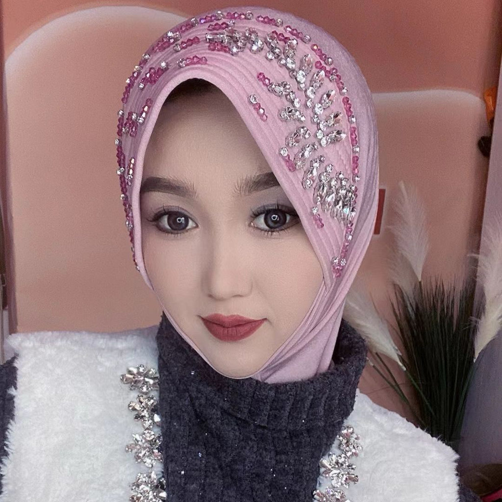 Rhinestone Elegant Women's Fashion Cover Headscarf