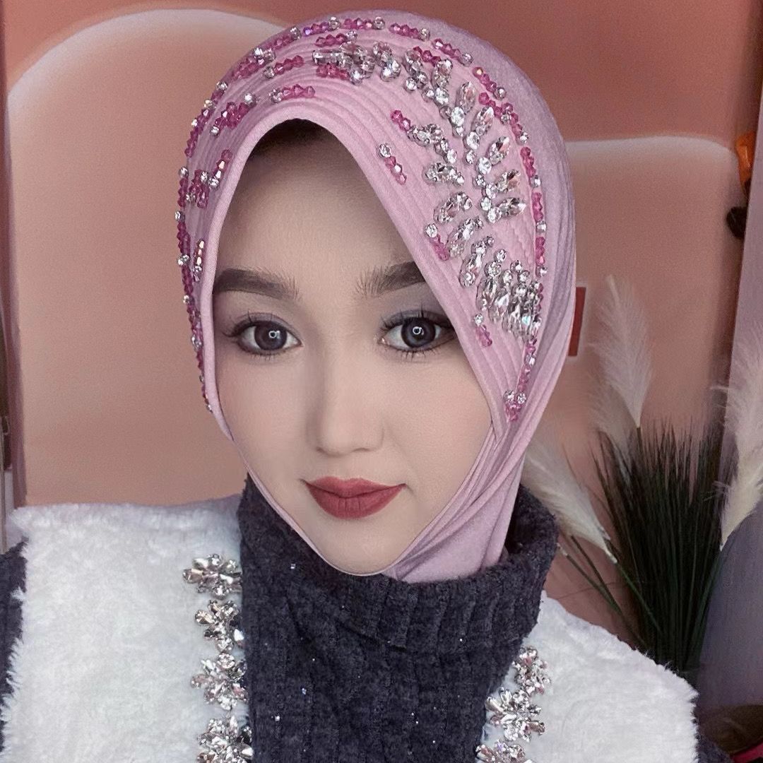 Rhinestone Elegant Women's Fashion Cover Headscarf