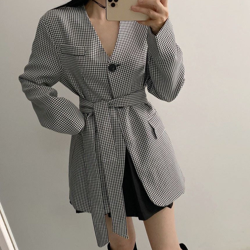 Women's Slim Elegant Tied Suit