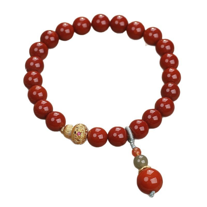 Nanjiang Carnelian Bracelet Women's Ethnic Style Hetian Jade