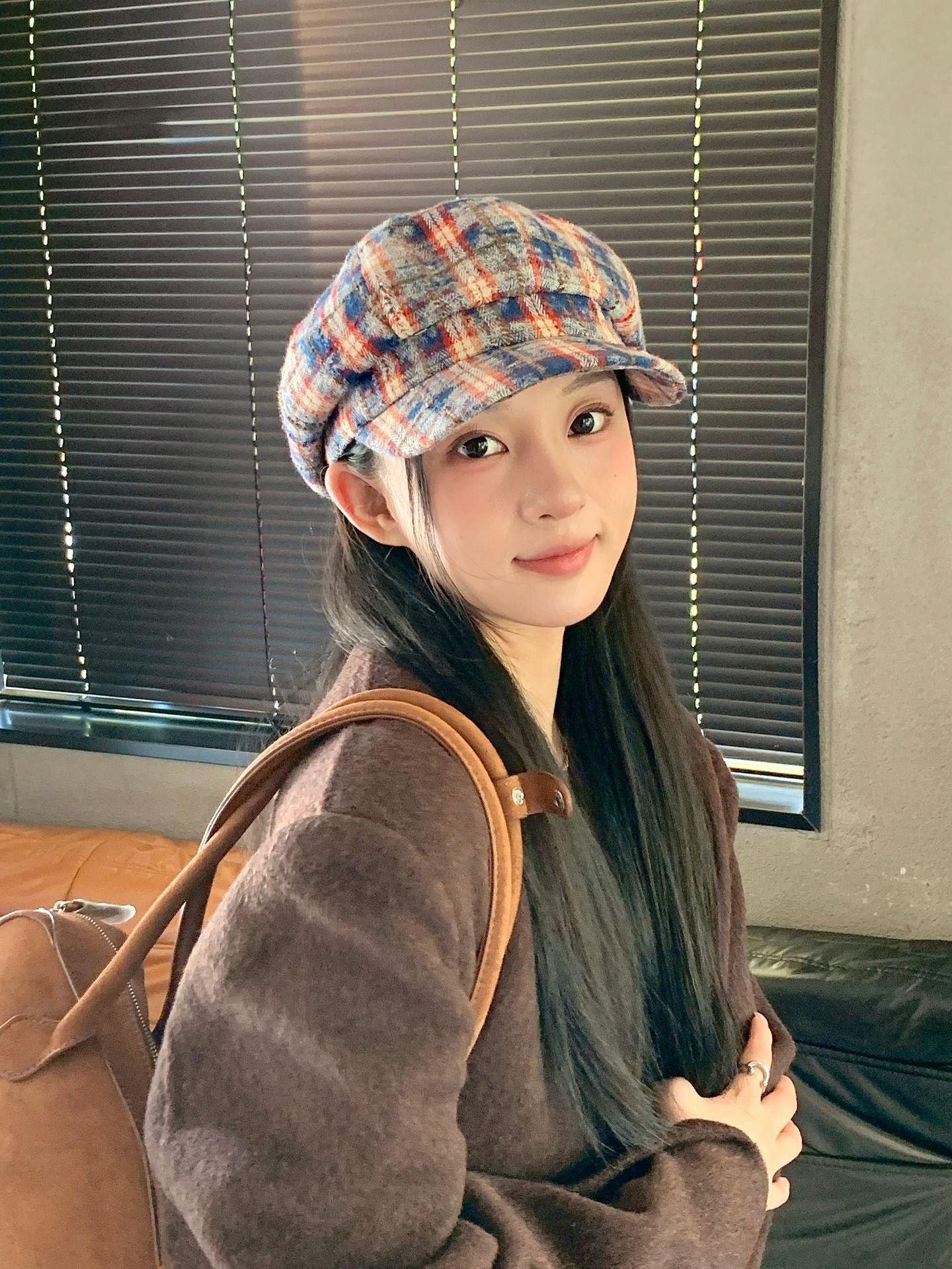 Retro British Peaked Cap All-match Face-looking Little Newsboy Hat