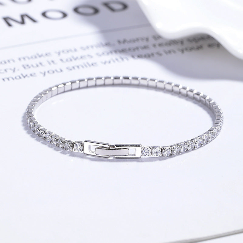 925 Sterling Silver Full Diamond Bracelet For Women