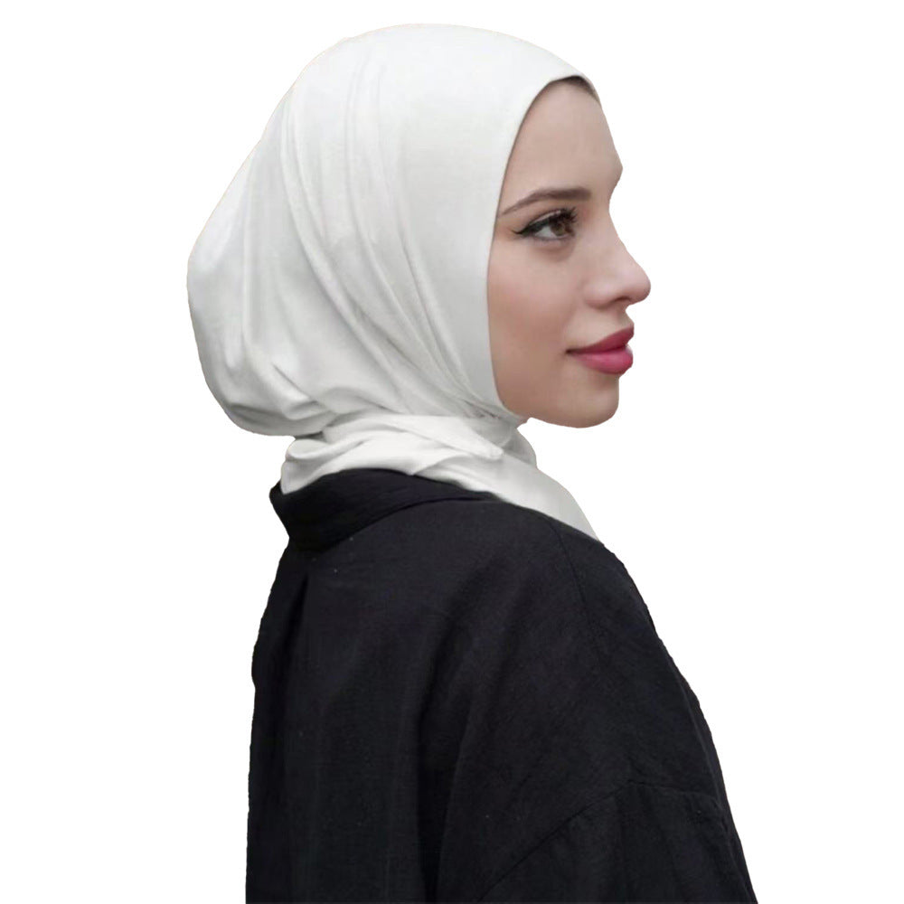 Solid Color Convenient Strap Headscarf Suit