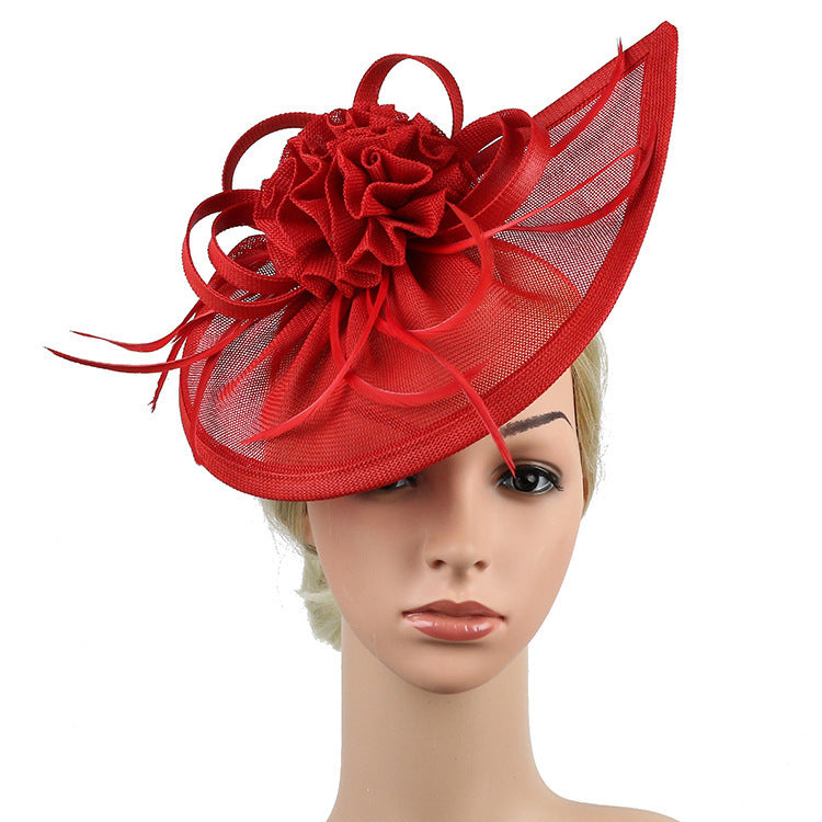 Linen Horse Racing Top Hat Hair Accessories