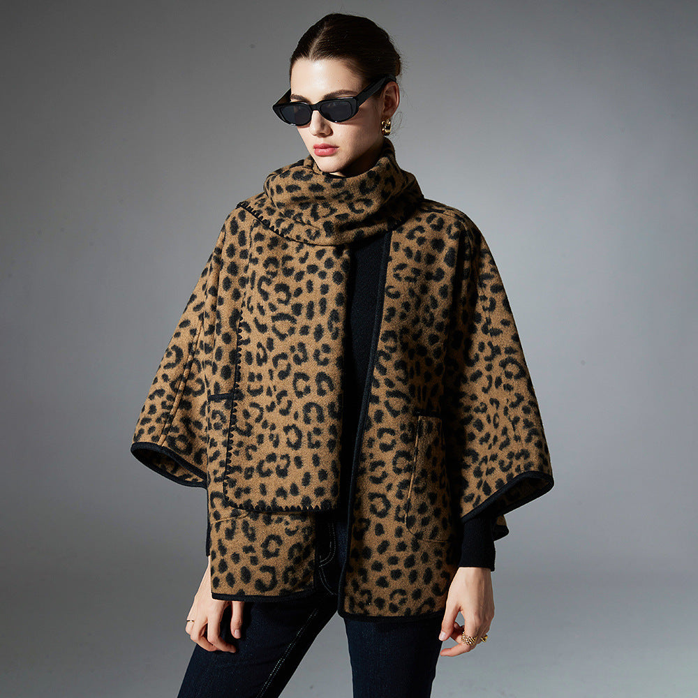 Scarf Leopard Print Dual-use Shawl