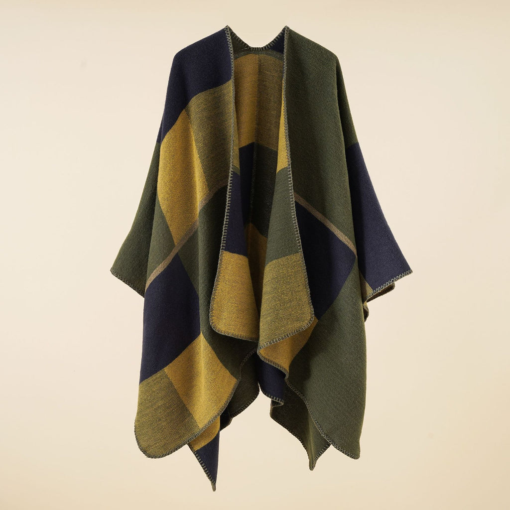 Casual Plaid Oversized Scarf Cashmere Women