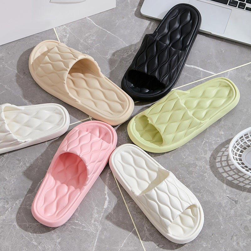 Soft Bottom Slippers For Men And Women Summer Home Indoor Home Non-slip Bathroom Deodorant Slippers