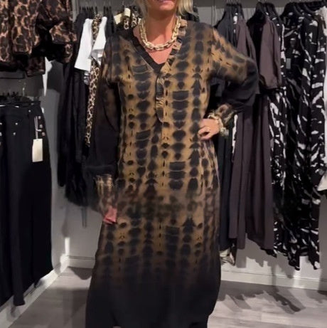 Leopard Print Dress New Loose Casual