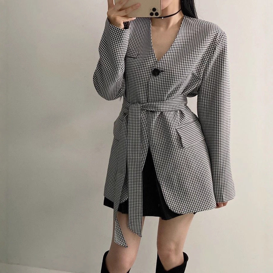 Women's Slim Elegant Tied Suit