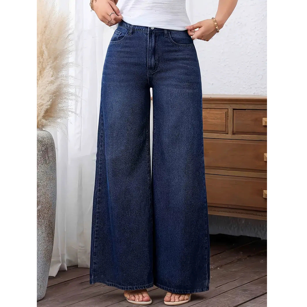 Straight-leg Pants Casual Stretch Jeans