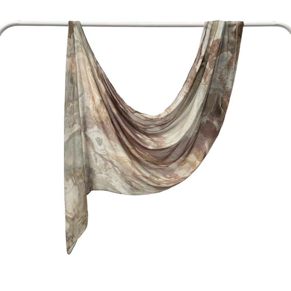 Modal Cotton Headscarf Marble Digital Printing