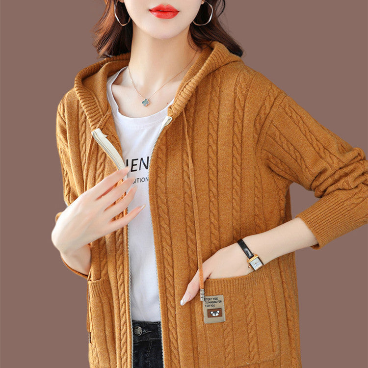 Fashionable All-matching Loose Knitted Cardigan Sweater