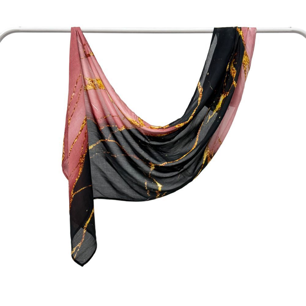 Modal Cotton Headscarf Marble Digital Printing