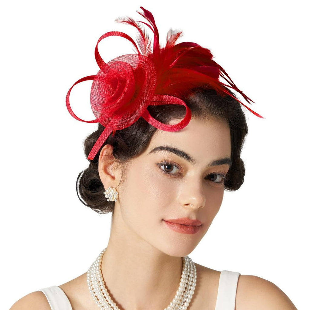 Mesh Feather Headwear Elegant Retro Versatile Headband