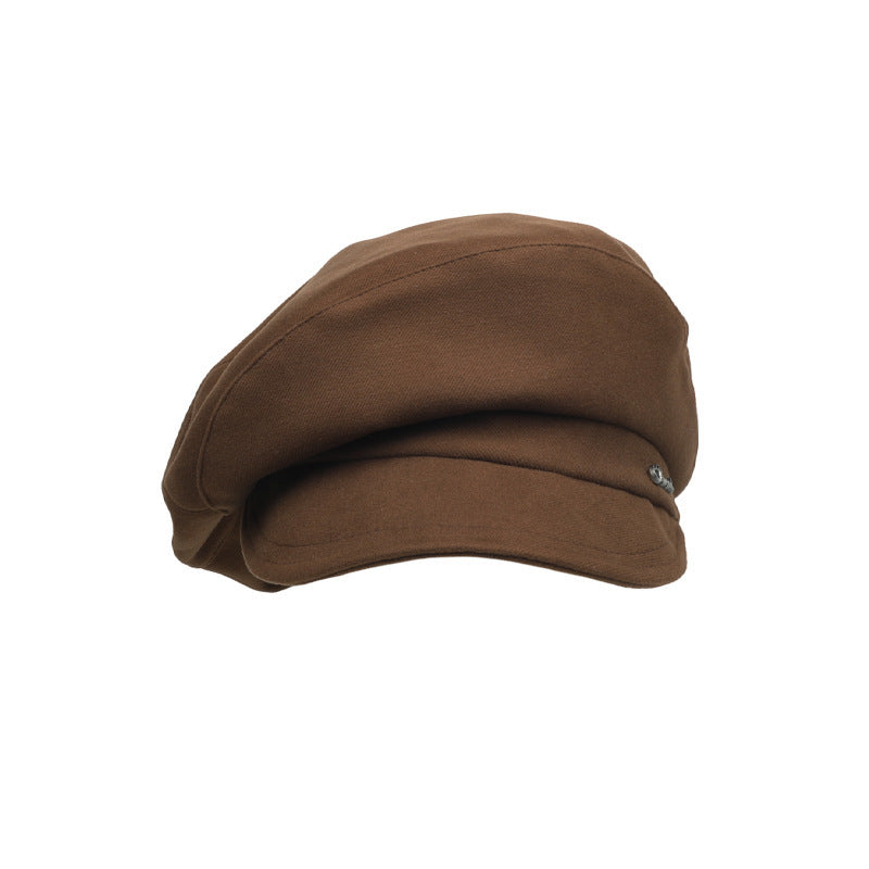 Retro Khaki Men Black Hat New Big Brim