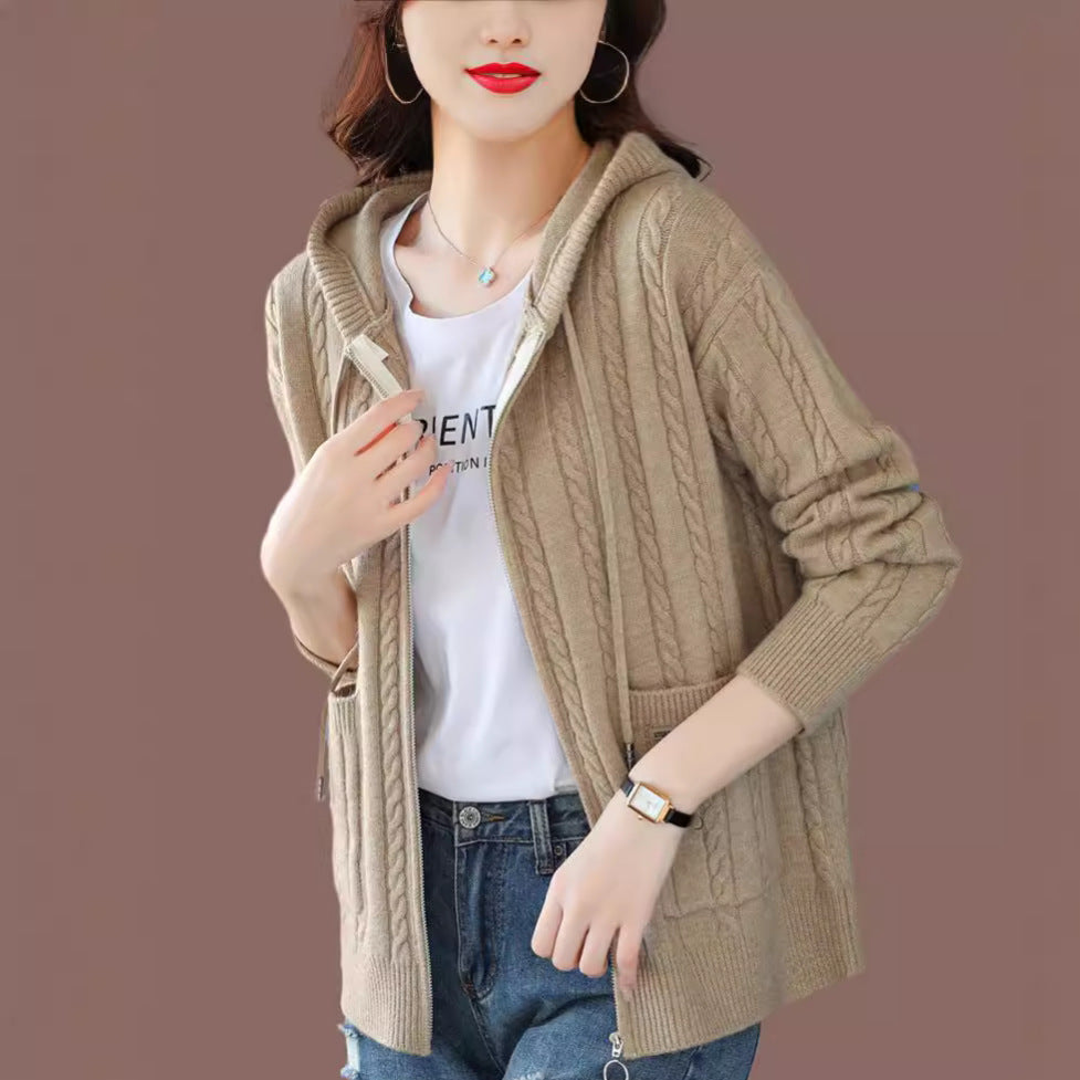 Fashionable All-matching Loose Knitted Cardigan Sweater