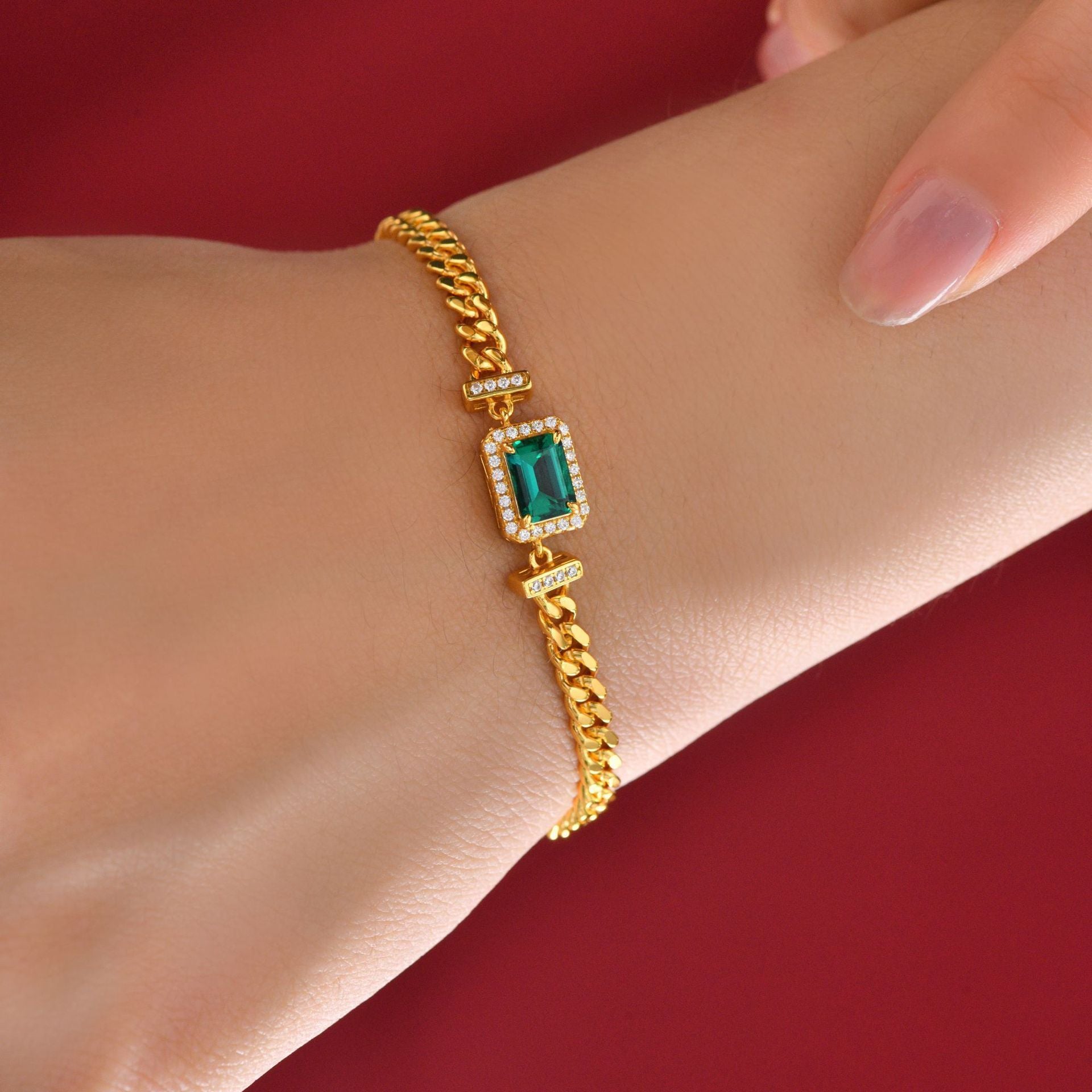Cuban Bracelet European And American Vintage Jewelry Fashion