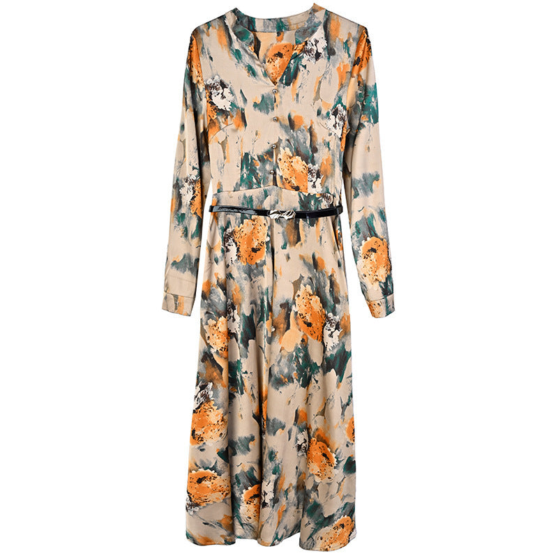 Printed Dress Slim Fit Fashion Women