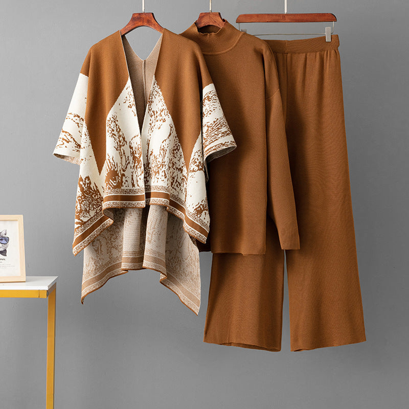 Wool Suit Wholesale Jacquard Cardigan Shawl