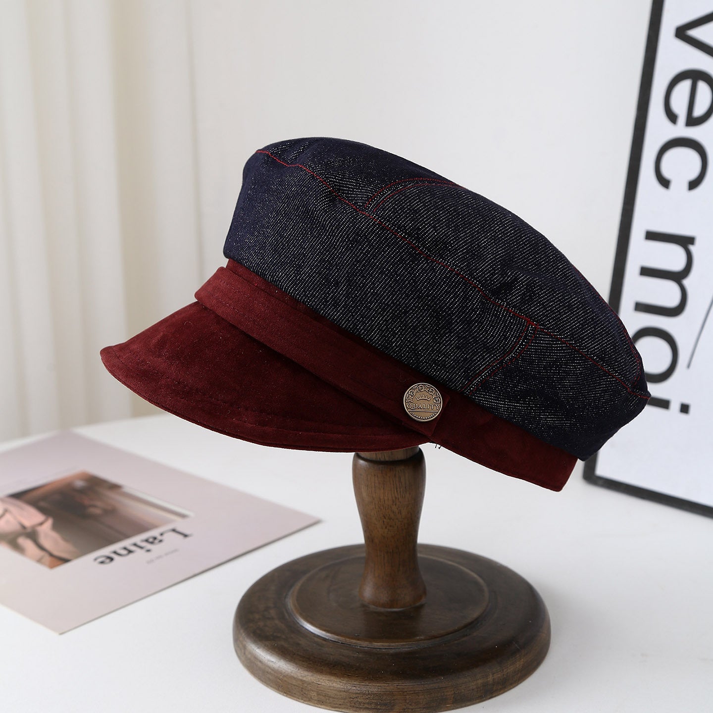 High Sense Maillard Korean Style British Style Military Cap