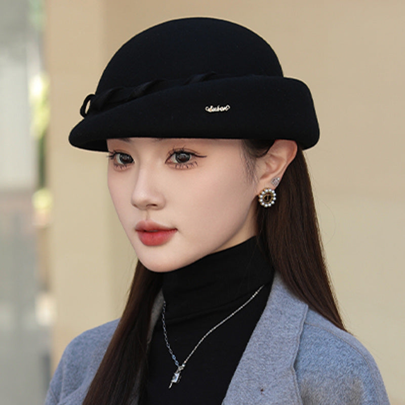 French Hepburn Style Woolen Beret Artistic Australian Wool