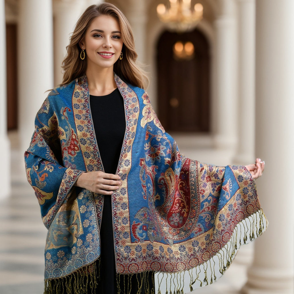 Best Seller In Europe And America Popular Ethnic Style Cashew Pattern Tassel Scarf