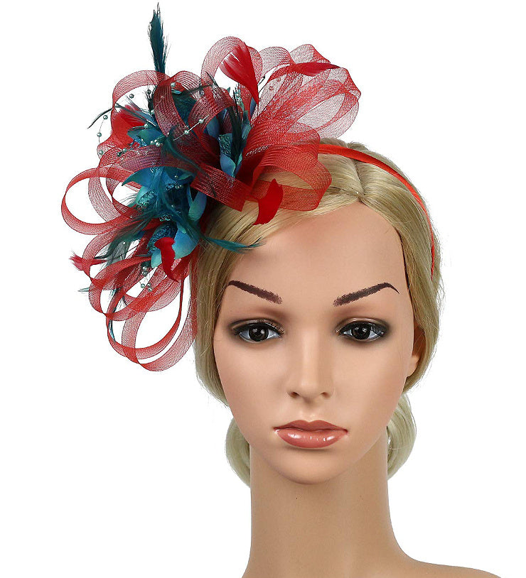 European And American Horse Festival Tea Party Mesh Hair Accessories Billycock Barrettes
