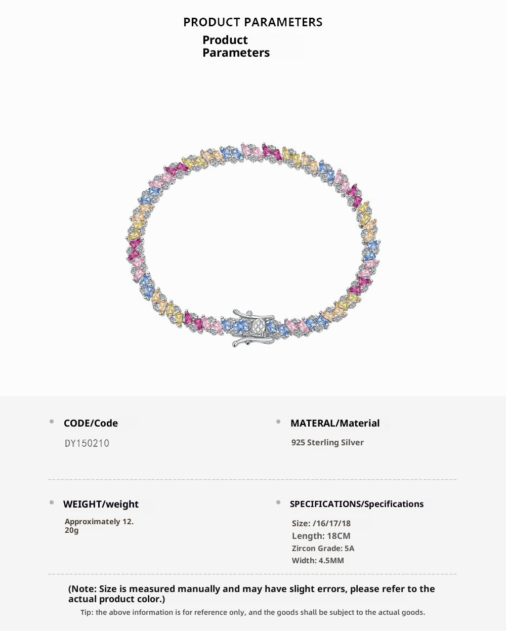 Special Interest Light Luxury High-end Elegant Color Zircon Bracelet